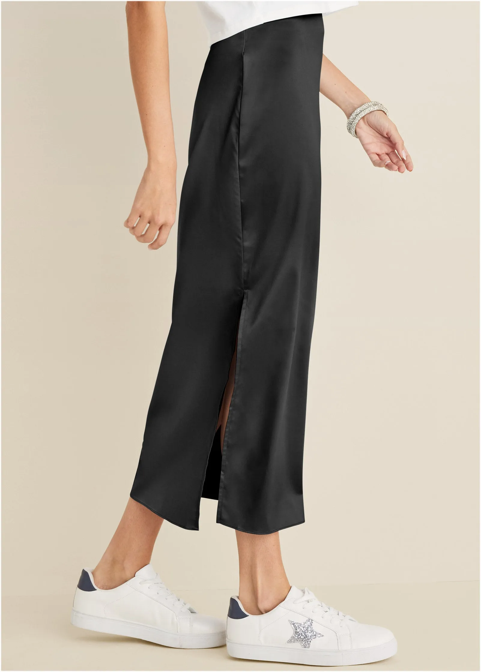 Midi Slip Skirt - Black sold by VENUS product image thumbnail 3