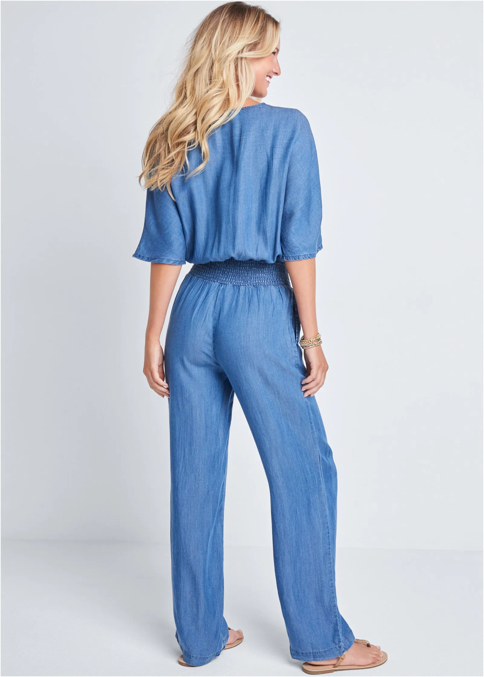 Chambray Jumpsuit - Light Wash sold by VENUS product image thumbnail 2