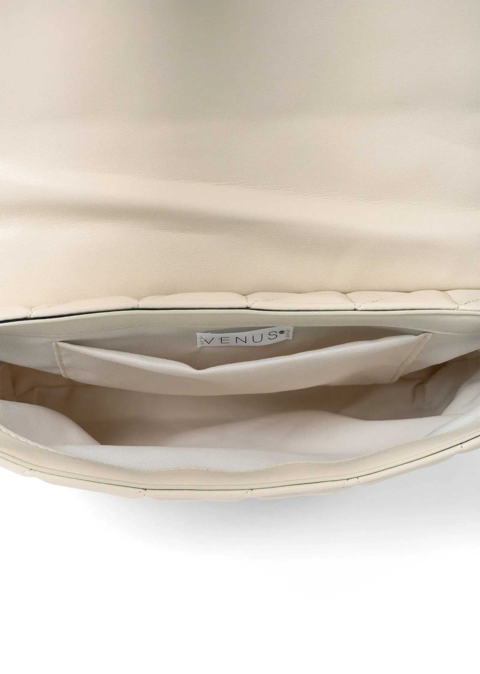 Quilted Chain Handbag - BEIGE GLOW sold by VENUS product image thumbnail 2