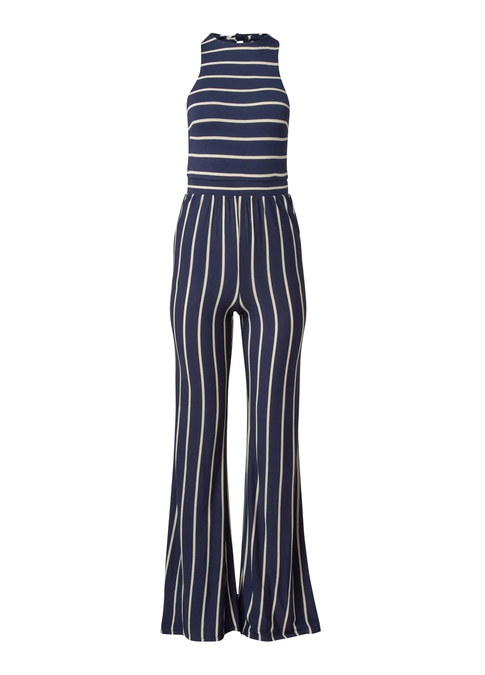 Striped Halter Jumpsuit - Navy & White sold by VENUS product image thumbnail 5