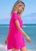 Relaxed Tunic Cover-Up - Electric Pink sold by VENUS