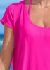 Relaxed Tunic Cover-Up - Electric Pink sold by VENUS