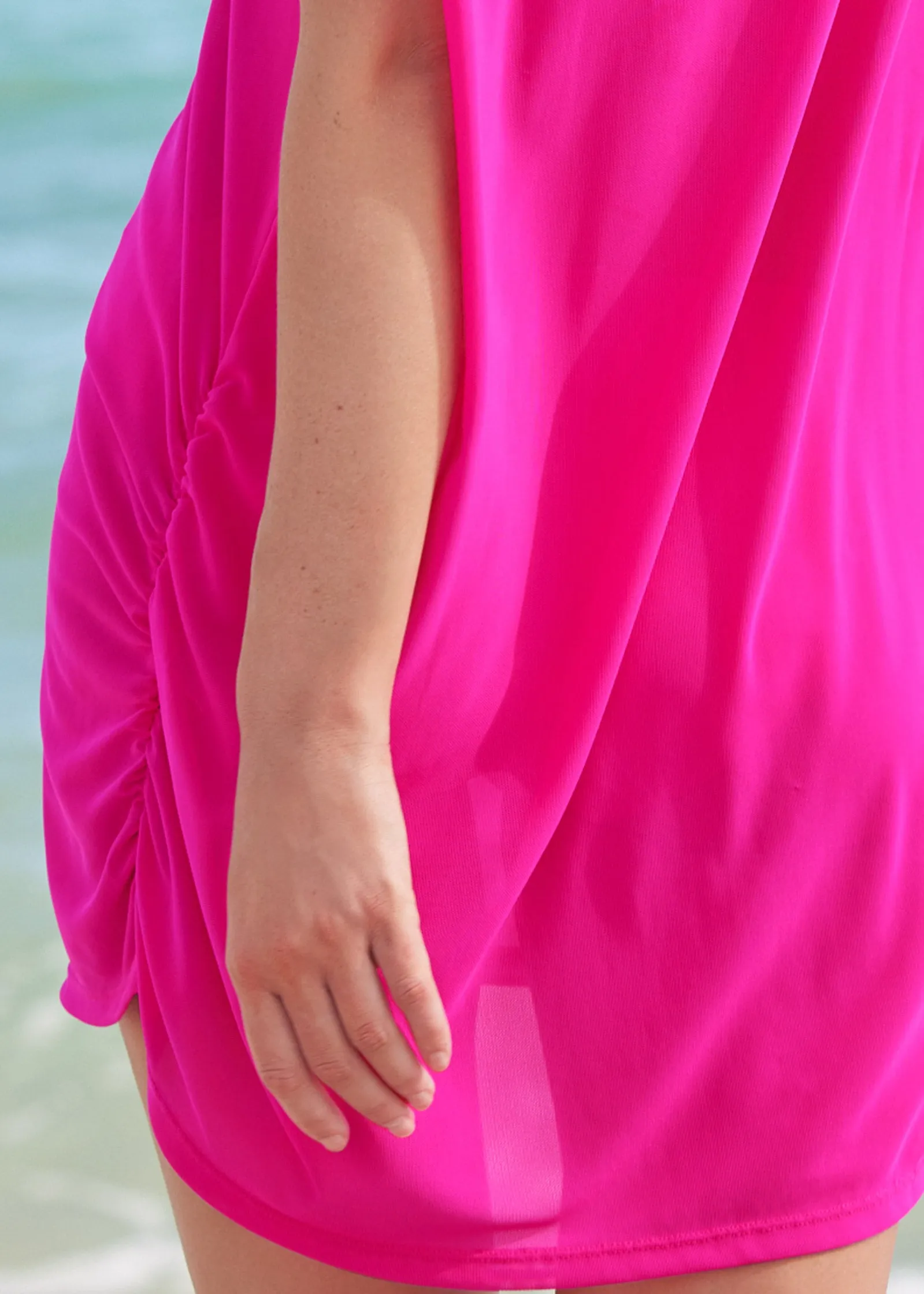 Relaxed Tunic Cover-Up - Electric Pink sold by VENUS product image thumbnail 5