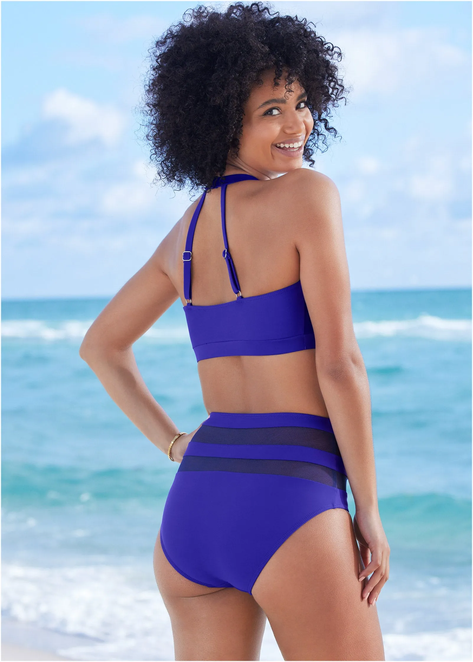 Mesh High-Waist Bottom - Cobalt Blue sold by VENUS product image thumbnail 2