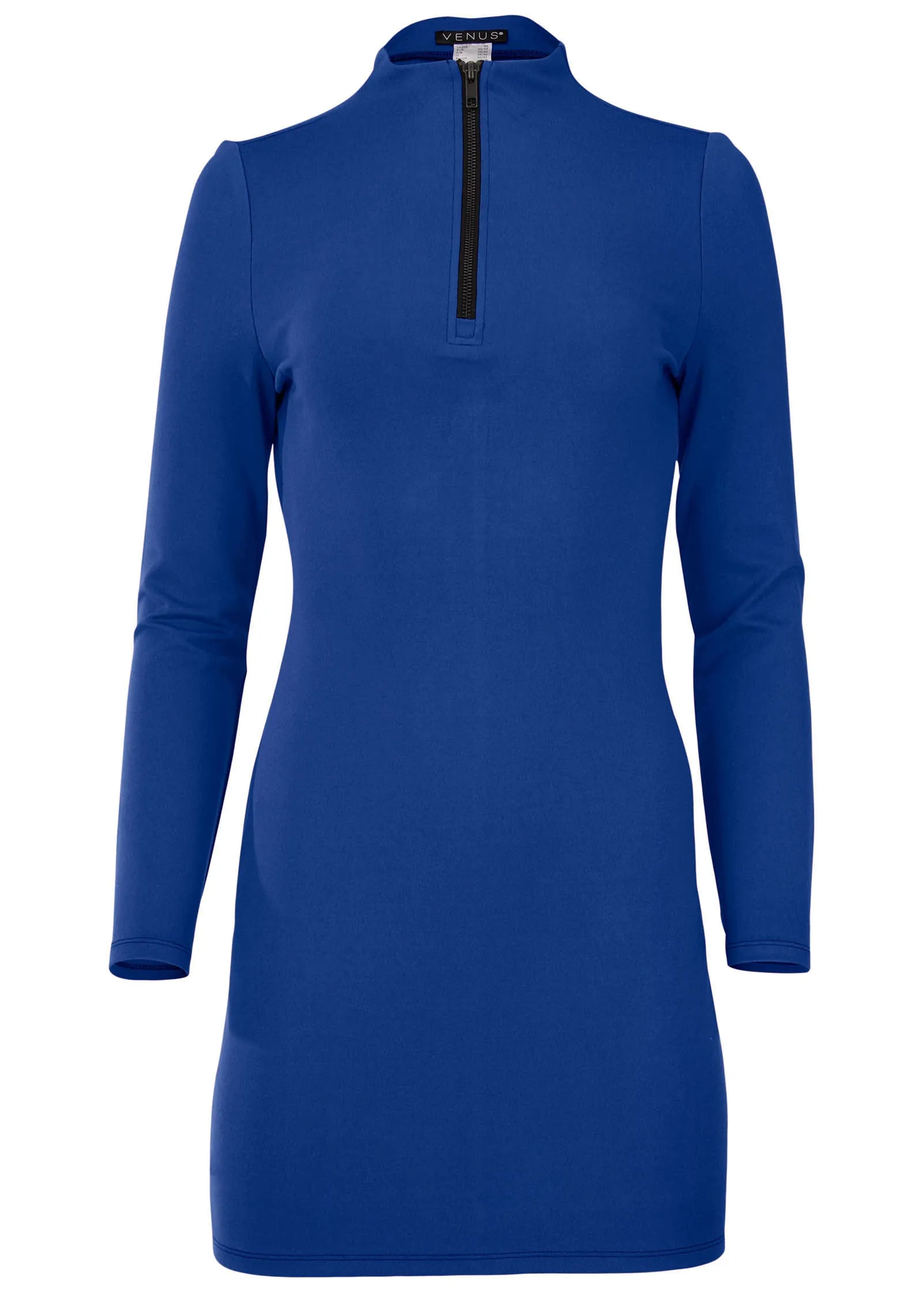 Ponte Zip Front Mini Dress - Blue sold by VENUS product image thumbnail 4