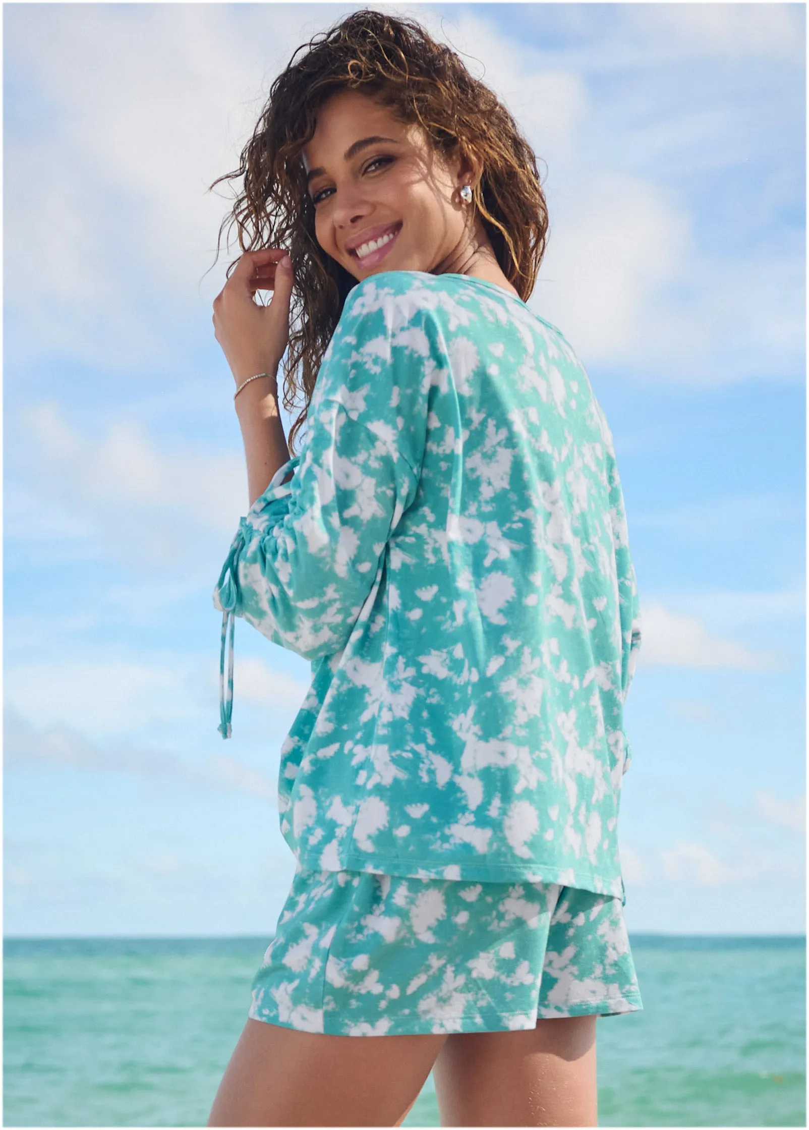 Terry Cover-Up Top - Rip Current sold by VENUS product image thumbnail 2