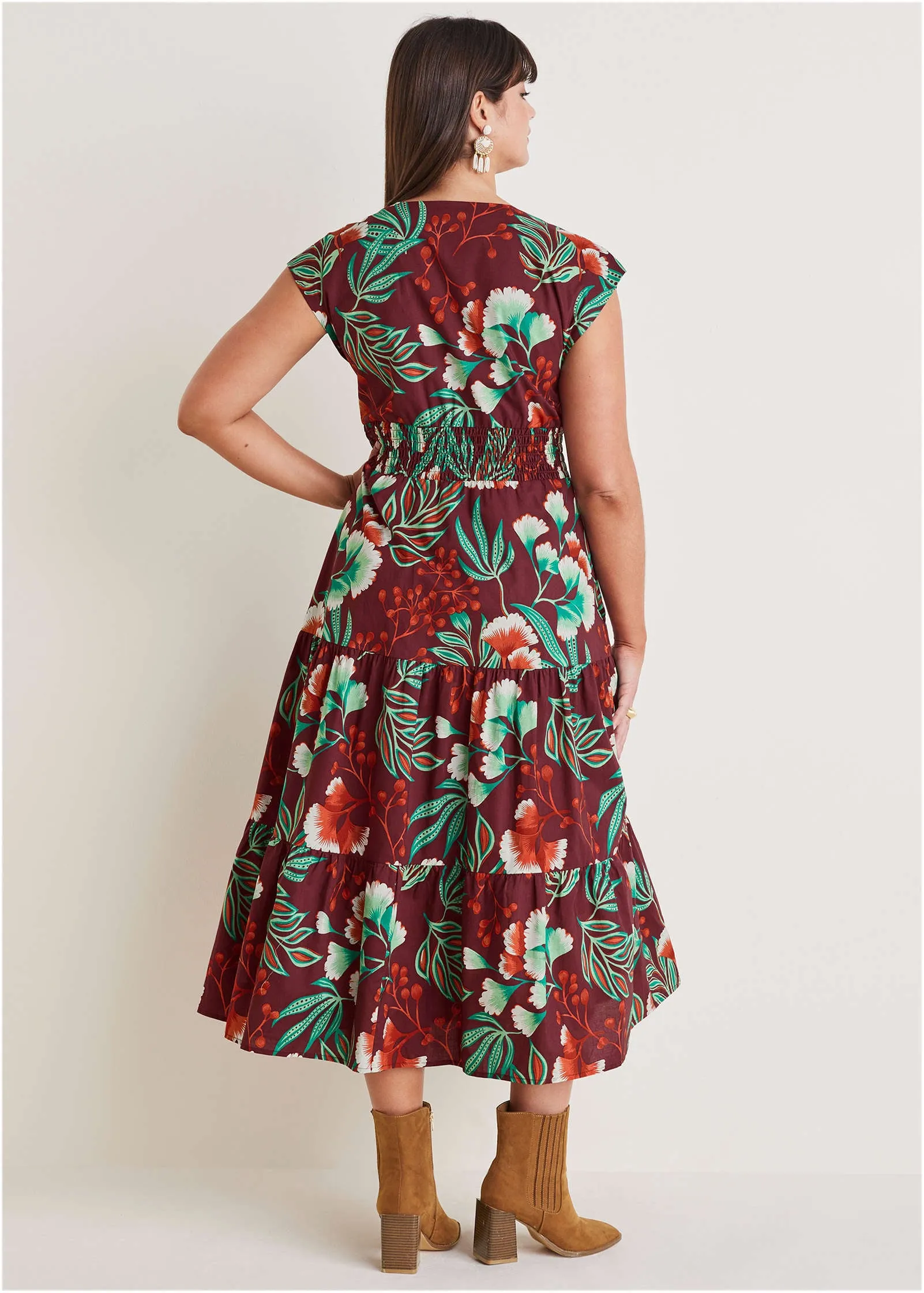 Surplice maxi dress - Lake Botanical sold by VENUS product image thumbnail 5