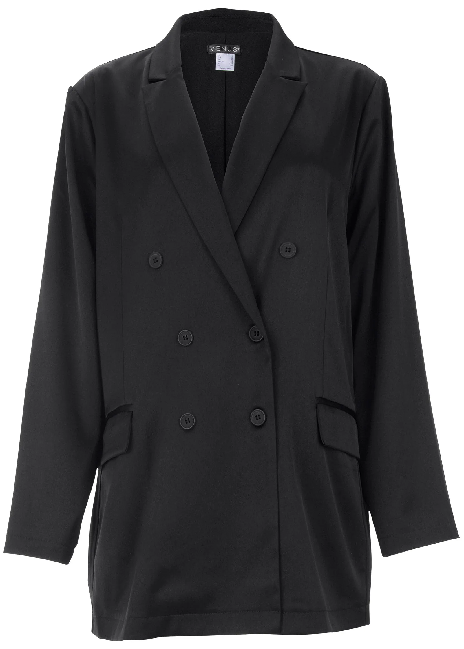 Double Breasted Blazer - Black sold by VENUS product image thumbnail 3