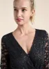 Sequin Lace Open-Back Romper - Black sold by VENUS