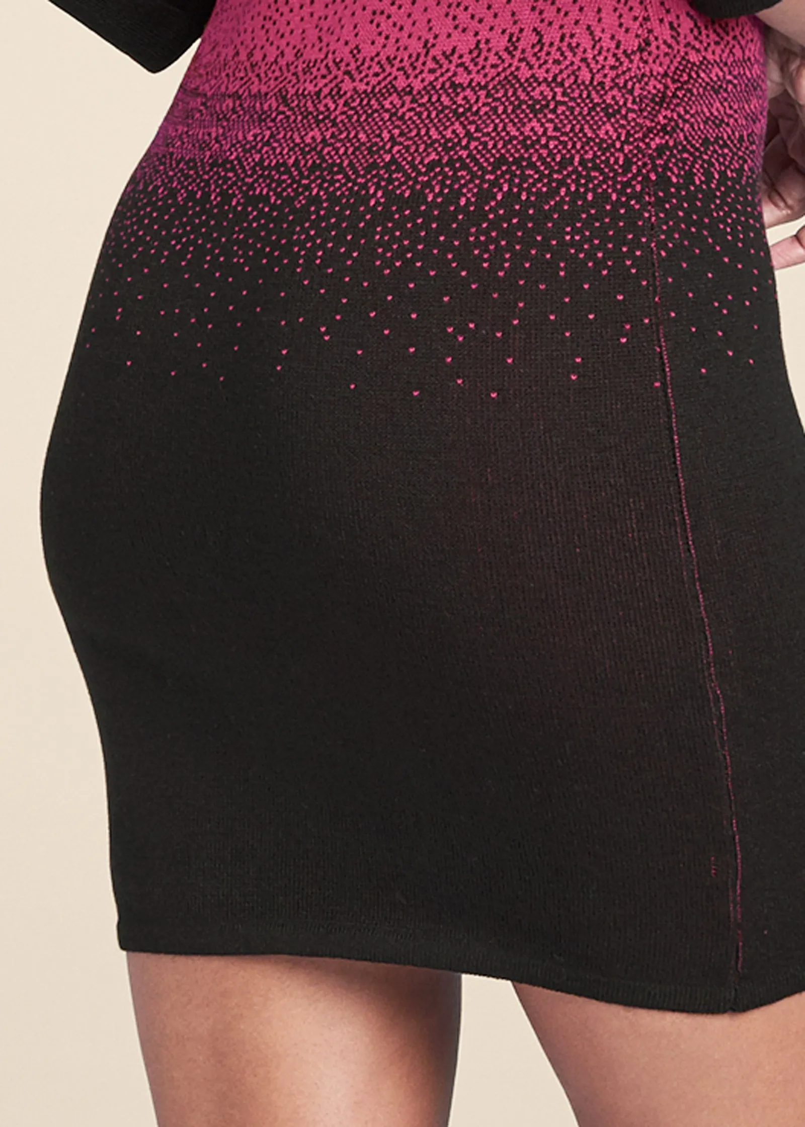 Ombre Sweater Dress - Black & Pink sold by VENUS product image thumbnail 5