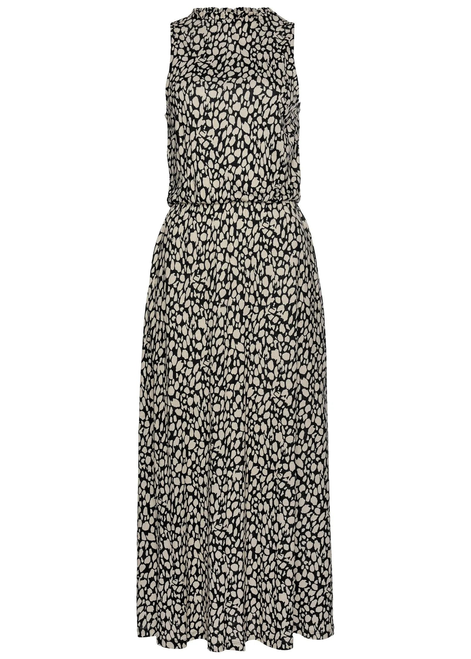 Casual Maxi Dress - Black & Beige sold by VENUS product image thumbnail 2