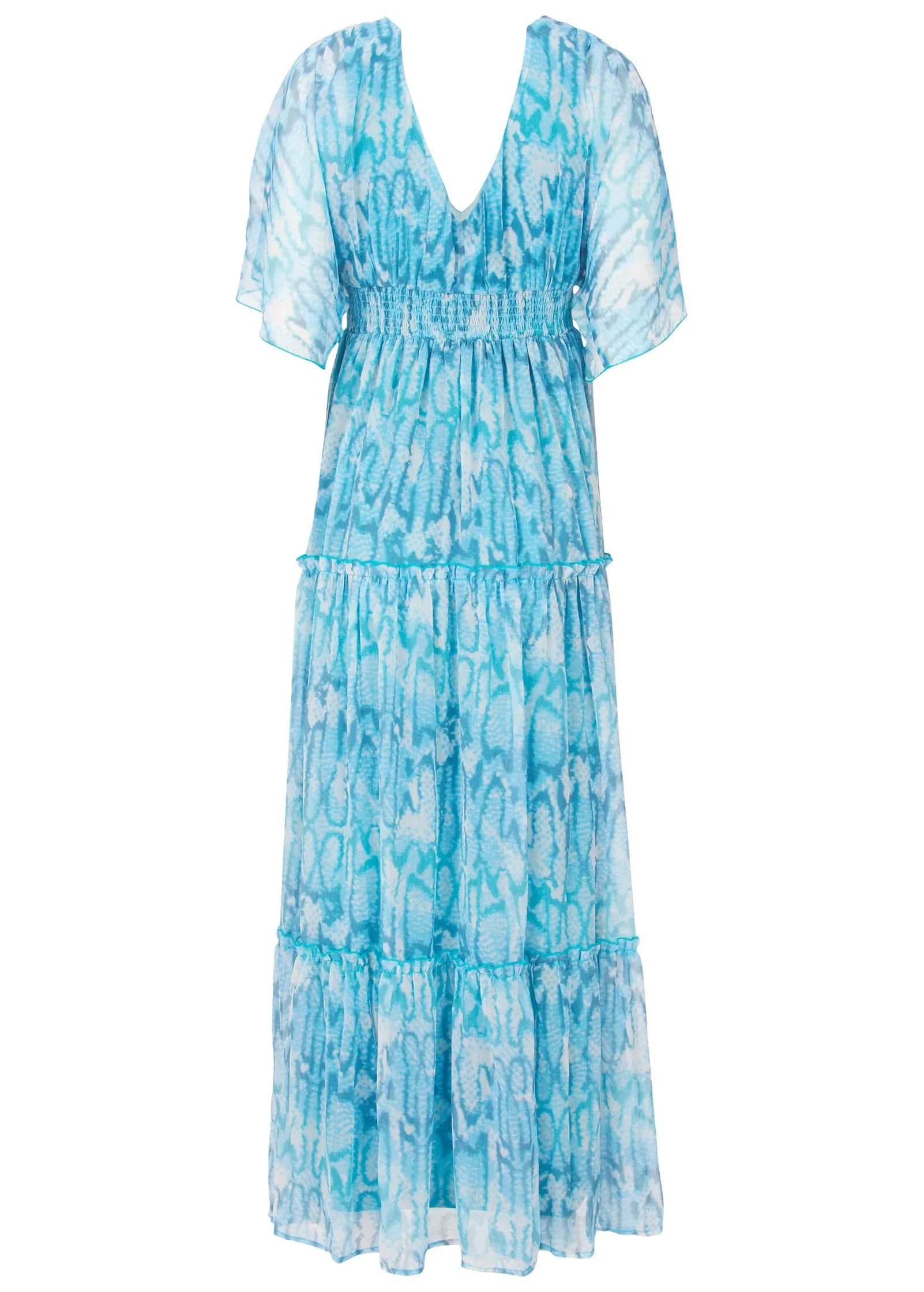 Flutter Sleeve Maxi Dress - Water Snake sold by VENUS product image thumbnail 4