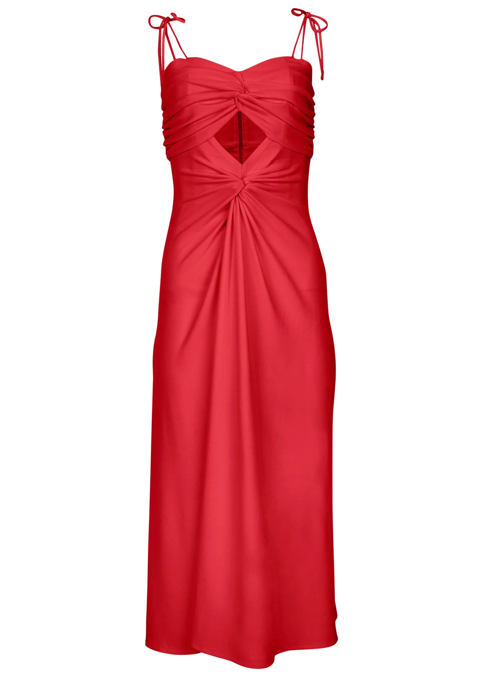 Ruched Cutout Maxi Dress - Red sold by VENUS product image thumbnail 4