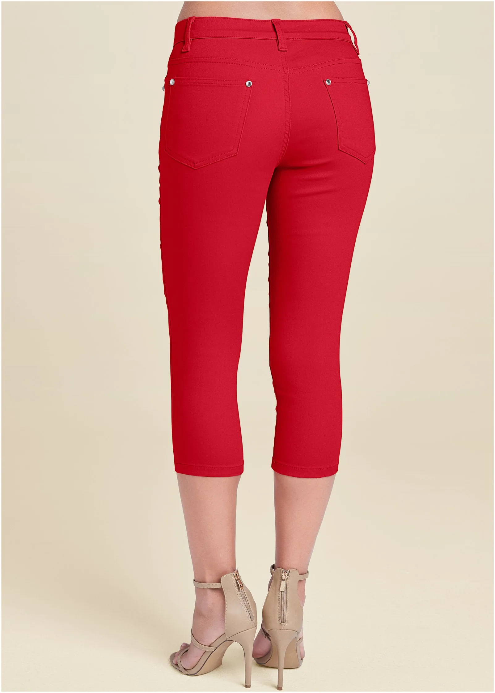 Cindy Capri Jeans - Red sold by VENUS product image thumbnail 2