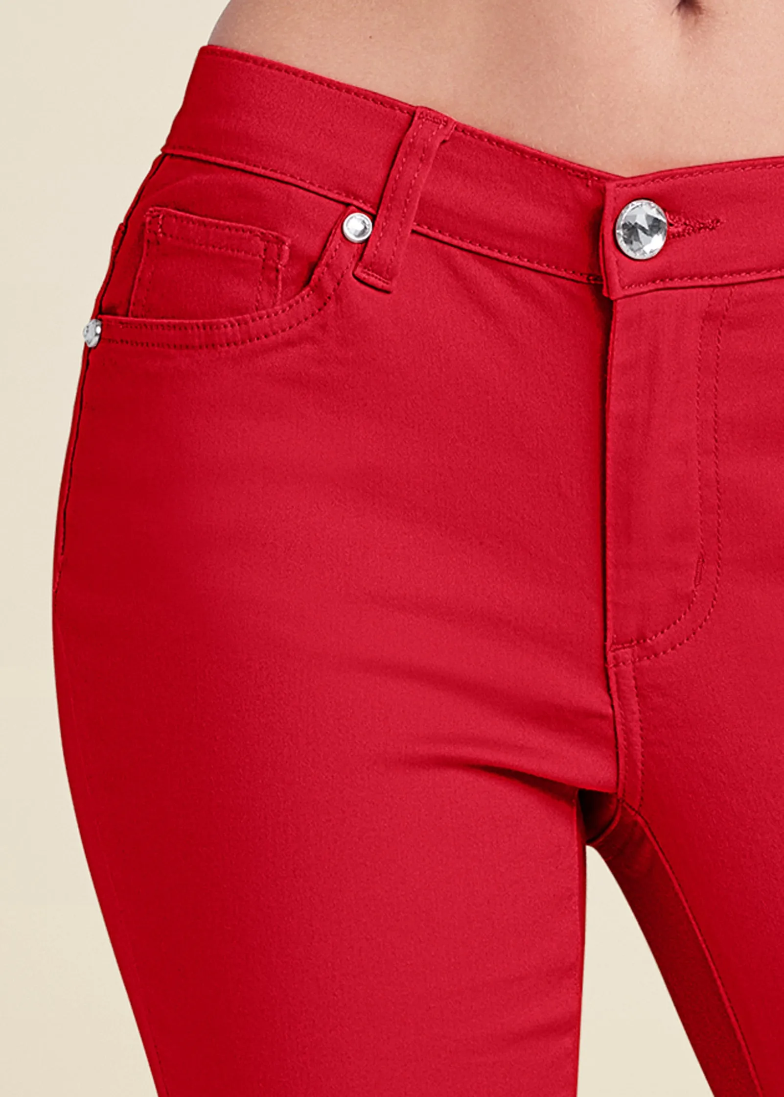 Cindy Capri Jeans - Red sold by VENUS product image thumbnail 4