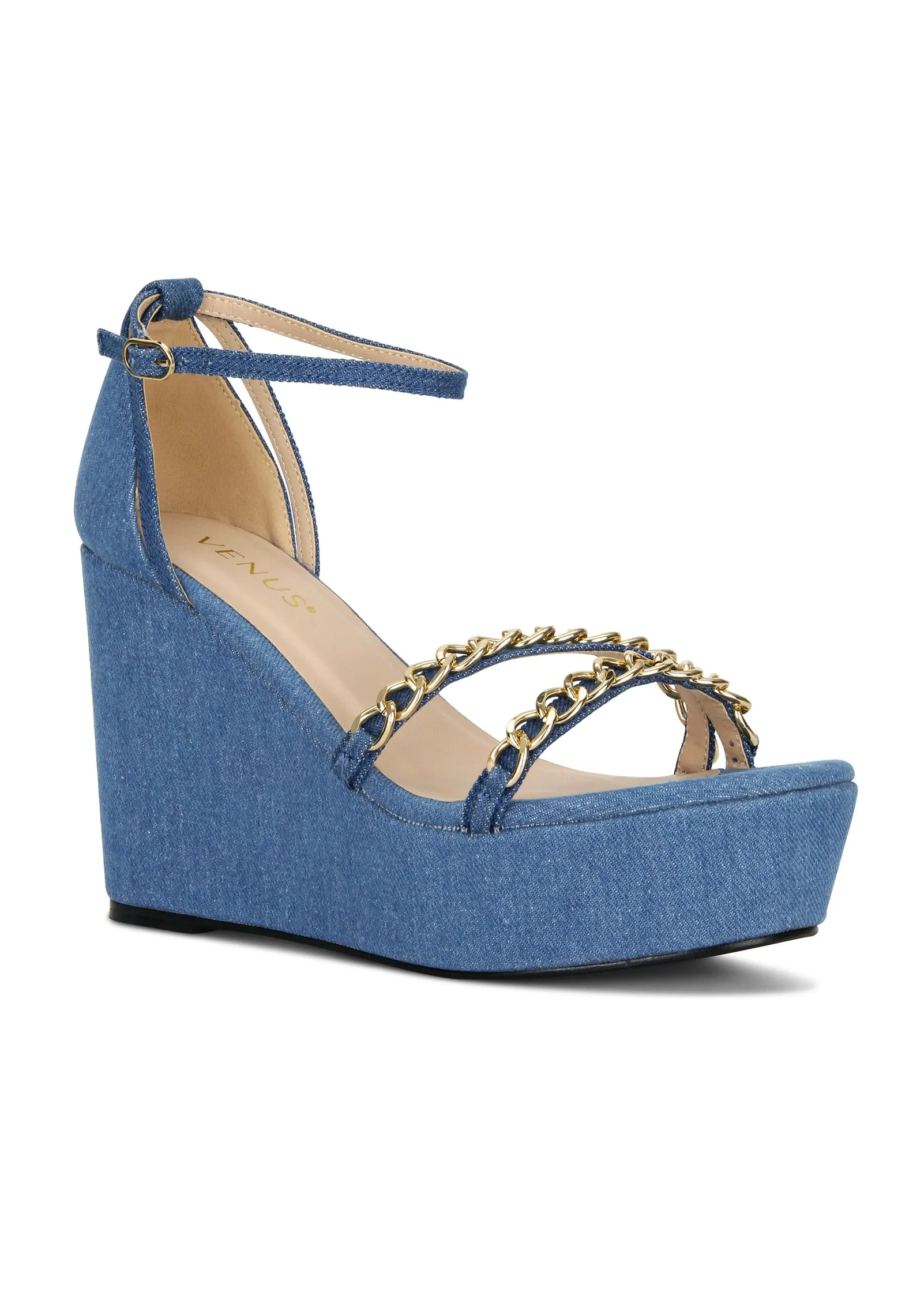 Denim Wedge - Denim Blue sold by VENUS