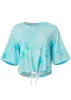 Short Sleeve Cover-Up - Aqua Reef & Pearl White sold by VENUS