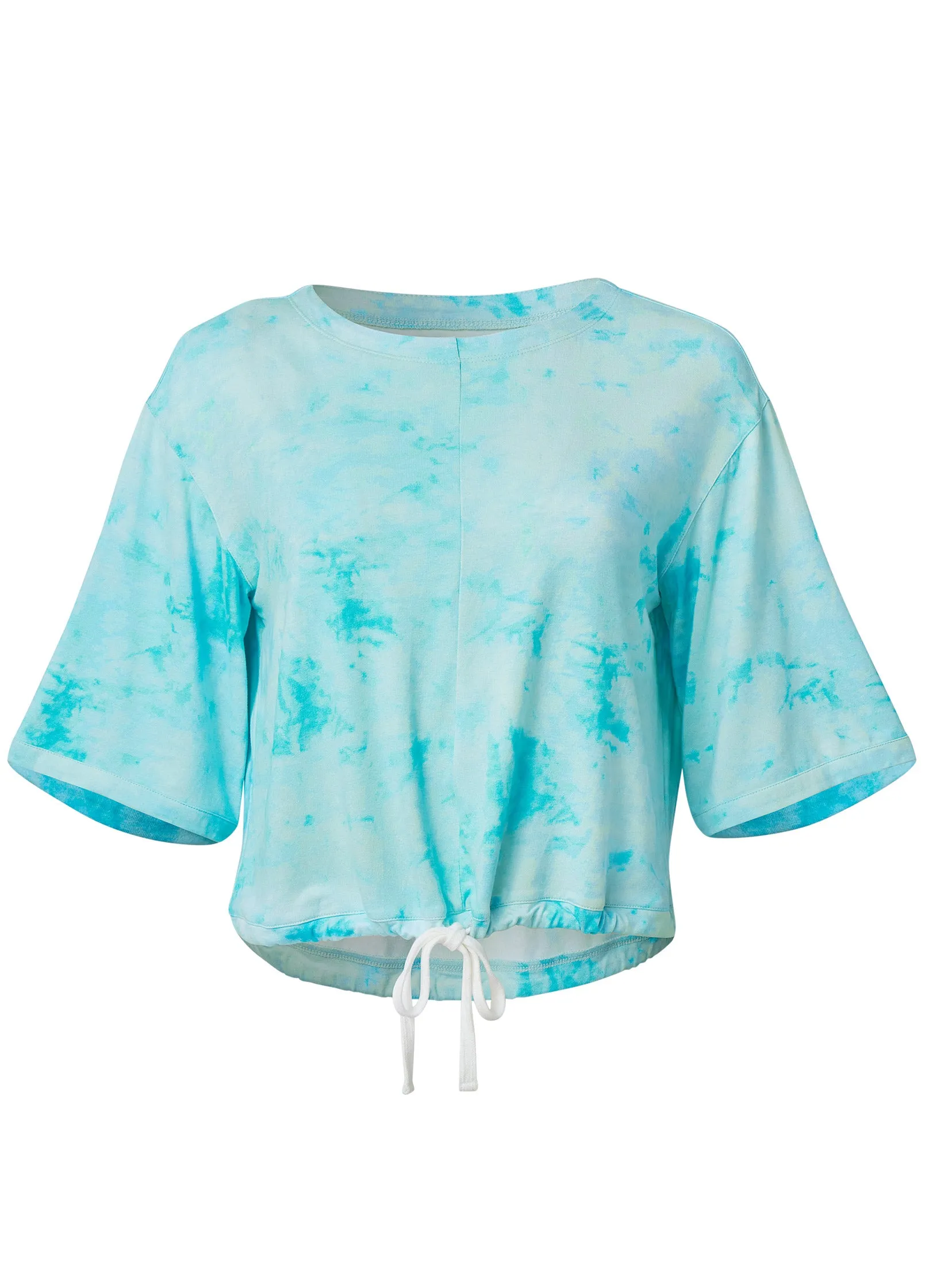 Short Sleeve Cover-Up - Aqua Reef & Pearl White sold by VENUS product image thumbnail 5