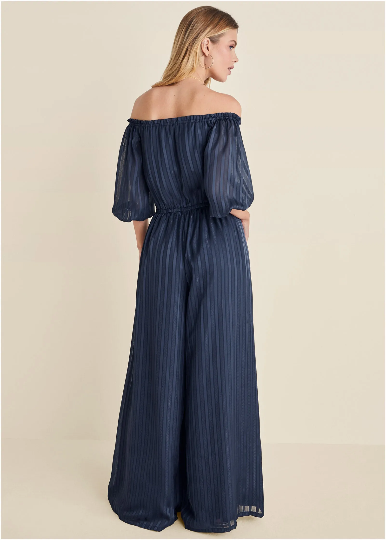Off-The-Shoulder Jumpsuit - Navy sold by VENUS product image thumbnail 2