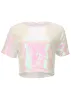 Stretch Sequin Top - Pearl White sold by VENUS