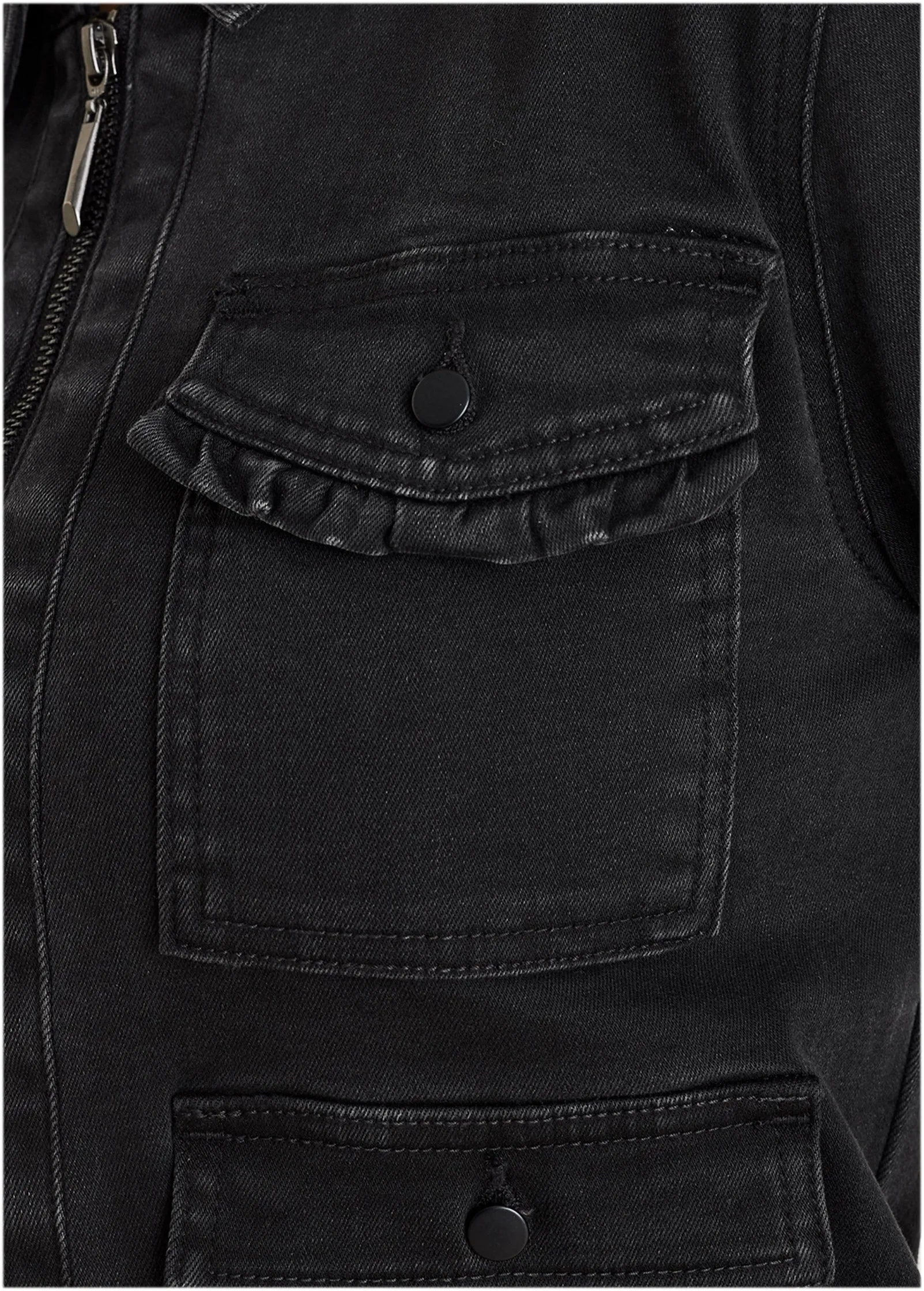 Denim Cargo Jacket - Black Wash sold by VENUS product image thumbnail 3