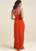 High Neck Maxi Dress - Tangerine Tango sold by VENUS