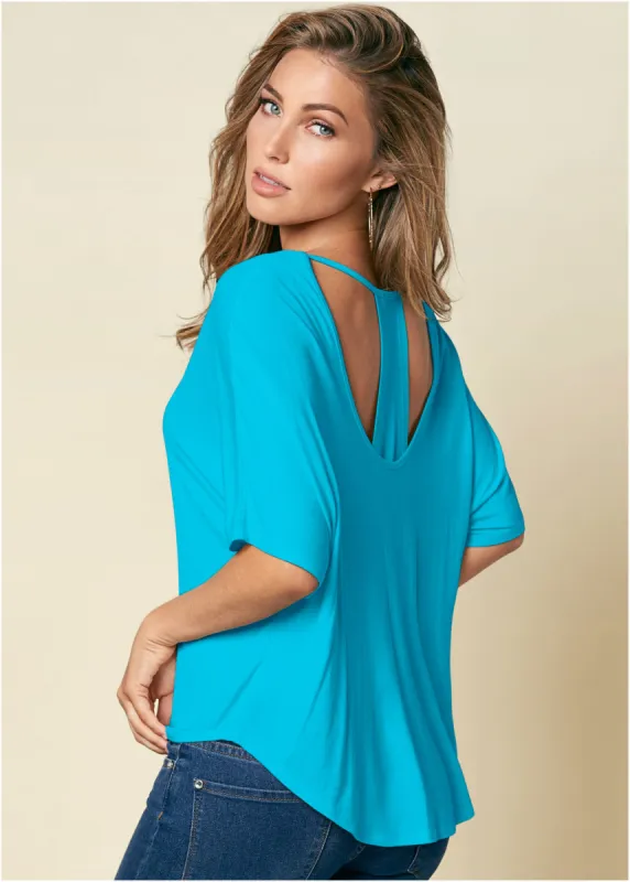 Racerback Basic Top - Aqua sold by VENUS