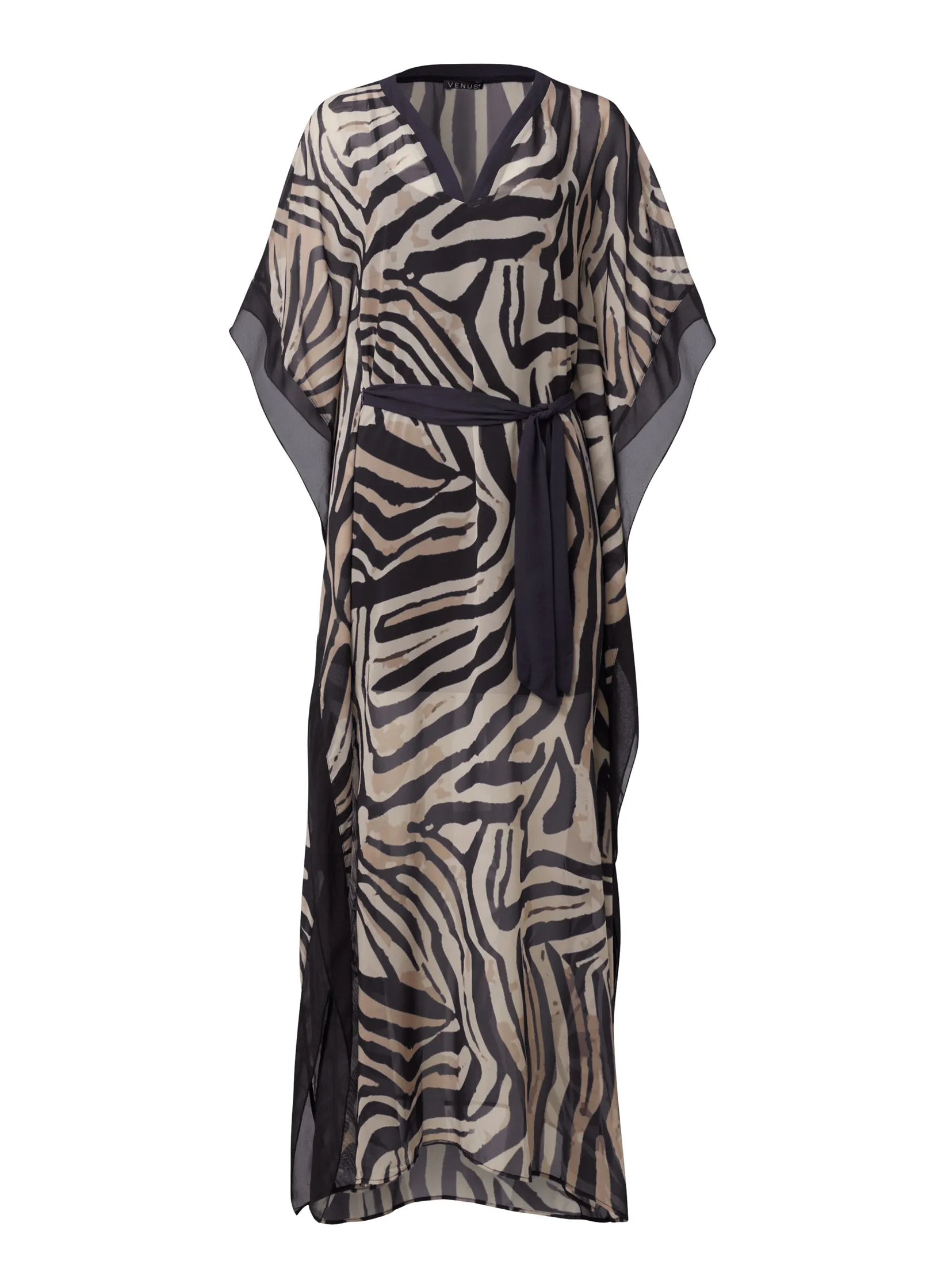 Animal Print Caftan Dress - Black & Natural sold by VENUS product image thumbnail 5