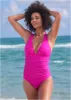 Jeweled Halter One-Piece - Electric Pink sold by VENUS