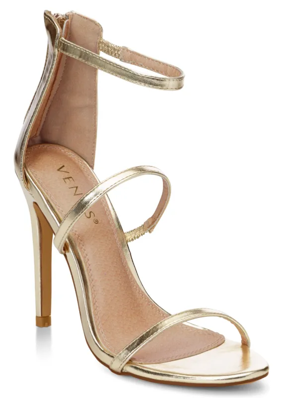 High Heel Strappy Sandals - Gold made by VENUS