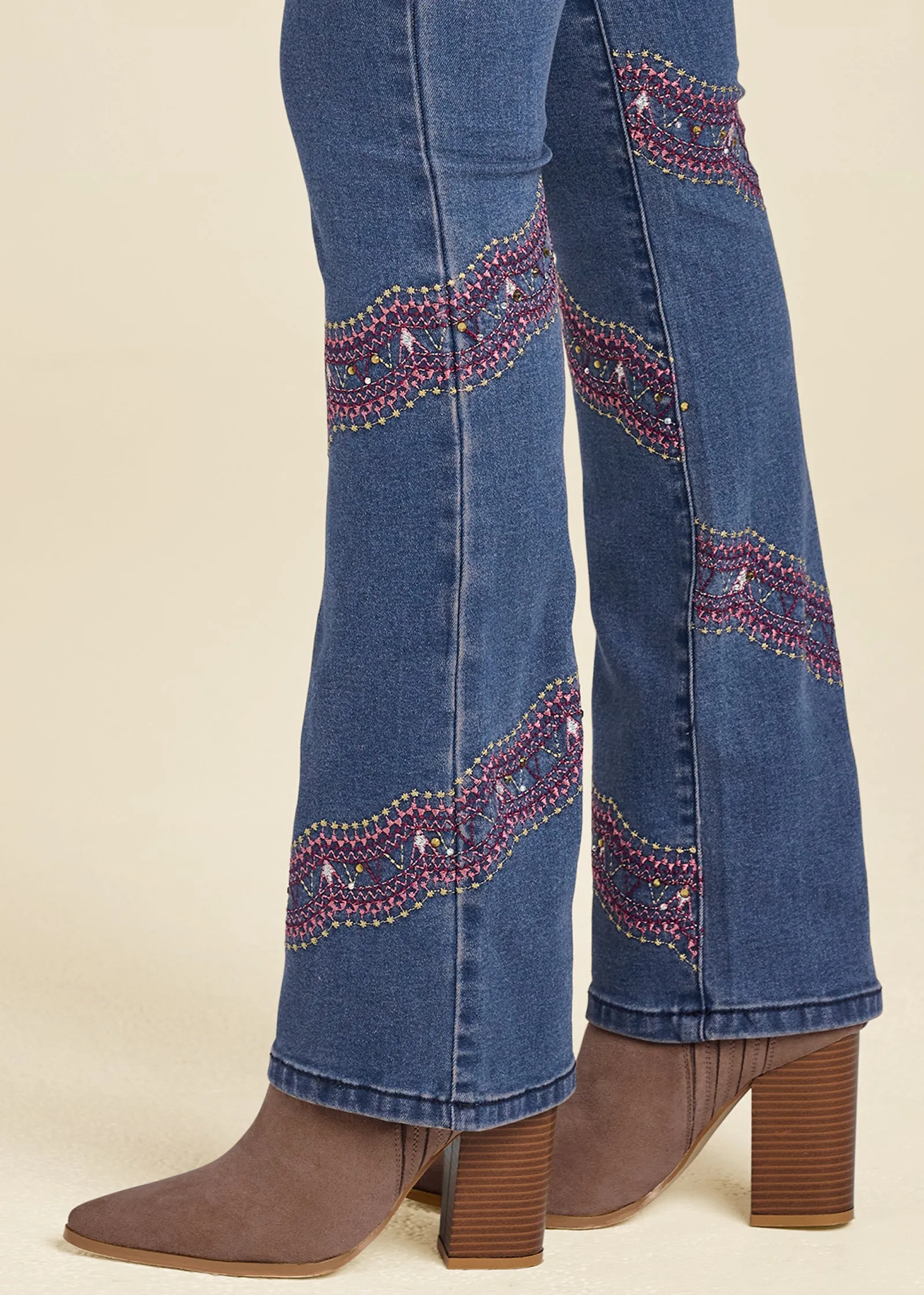 Embellished Bootcut Jeans - Medium Wash sold by VENUS product image thumbnail 5