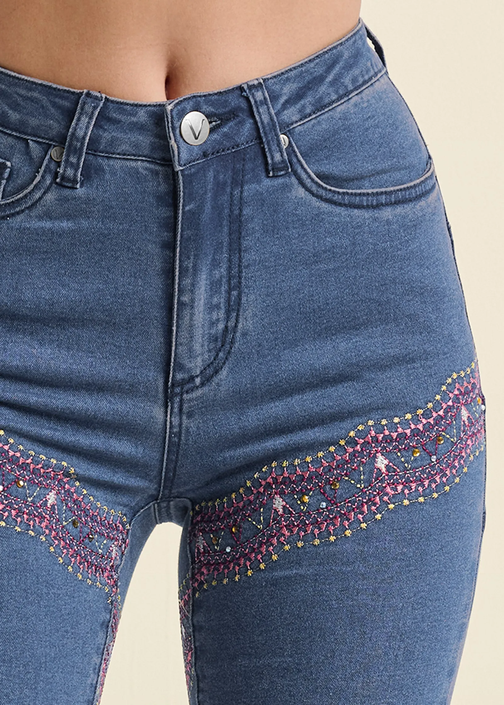 Embellished Bootcut Jeans - Medium Wash sold by VENUS product image thumbnail 4