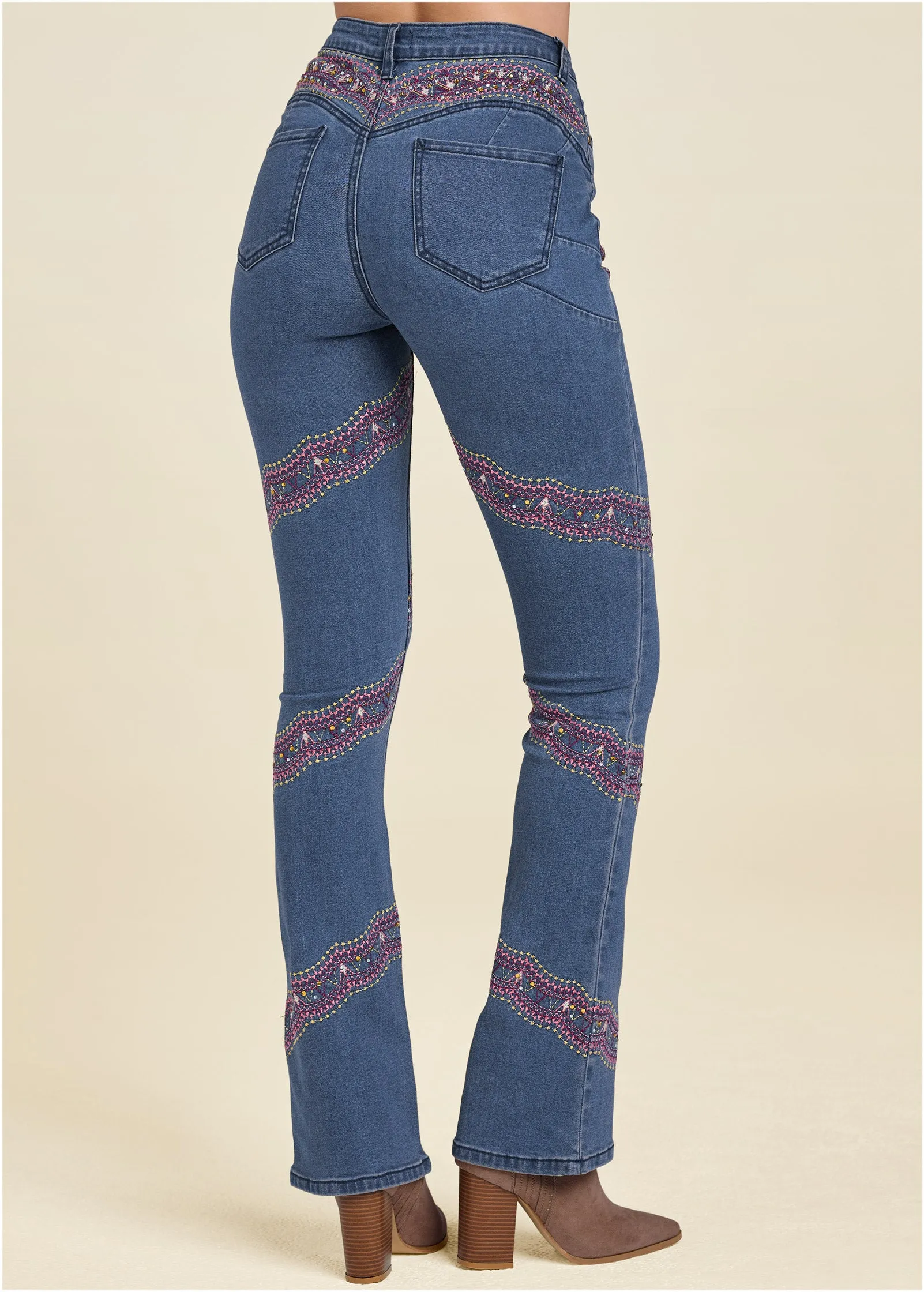 Embellished Bootcut Jeans - Medium Wash sold by VENUS product image thumbnail 2