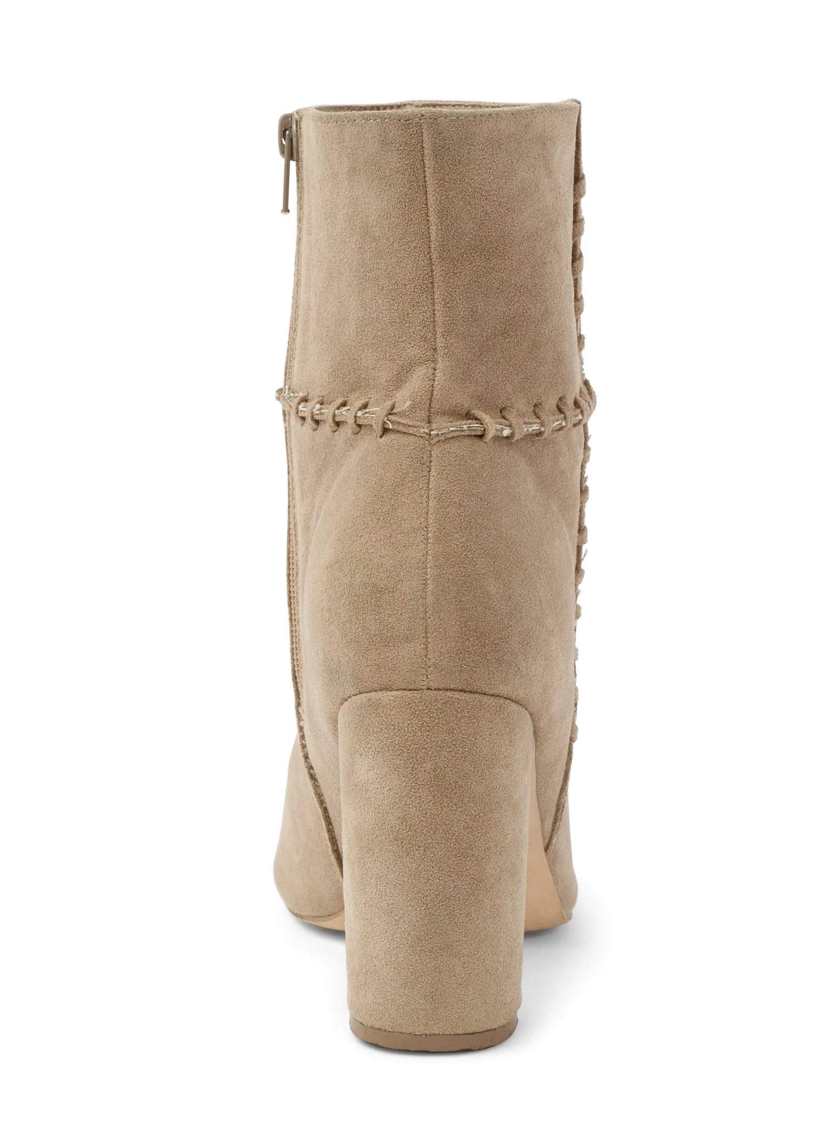 Whipstitch Peep Toe Booties - Taupe sold by VENUS product image thumbnail 4