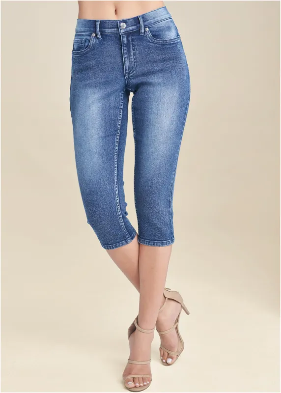 Cindy Capri Jeans - Medium Wash sold by VENUS