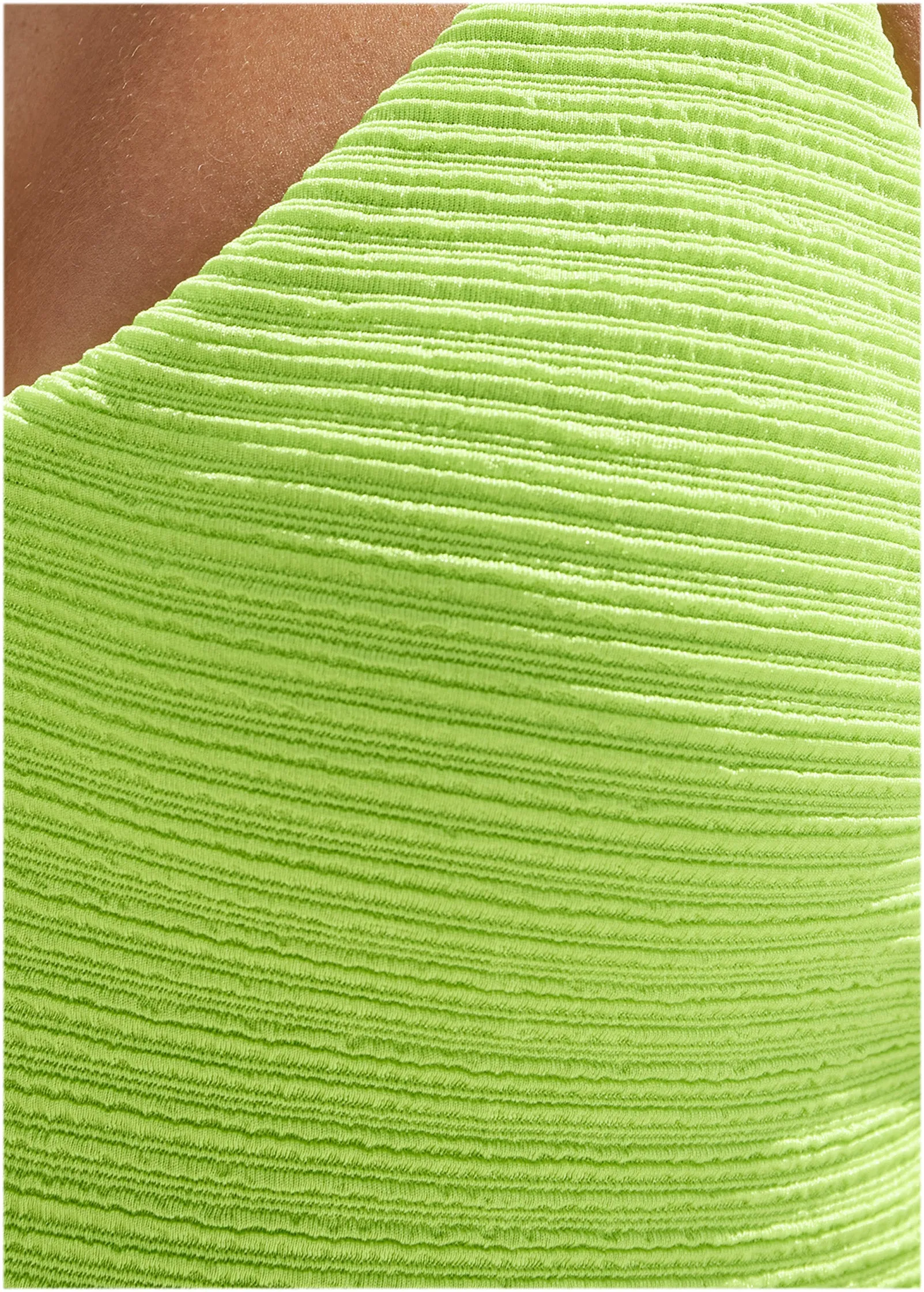 Textured High Leg One-Piece - Bright Lime Green sold by VENUS product image thumbnail 3