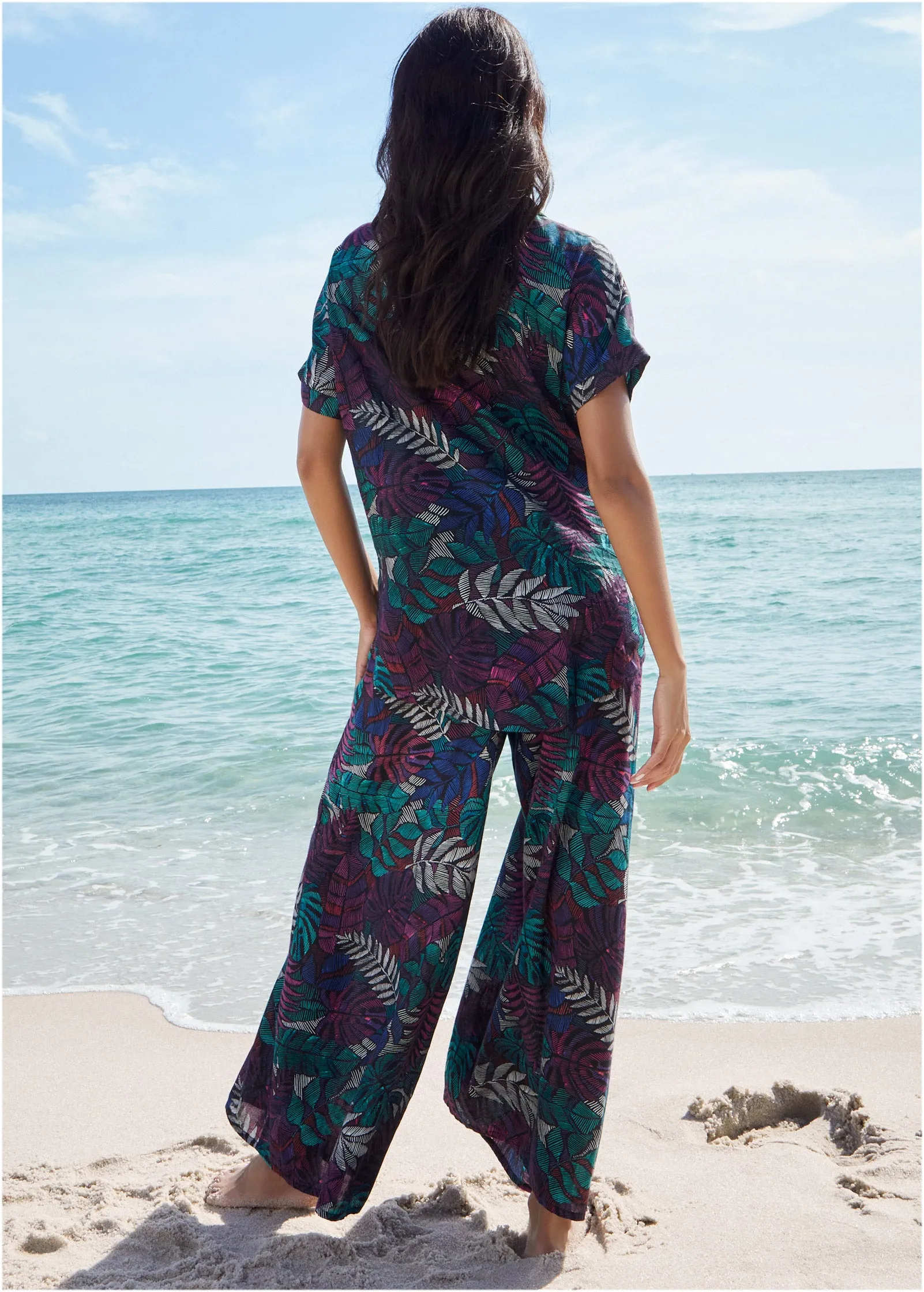 Palazzo Pant - Tropical Leaves sold by VENUS product image thumbnail 3