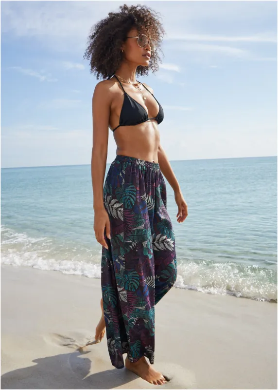 Palazzo Pant - Tropical Leaves sold by VENUS