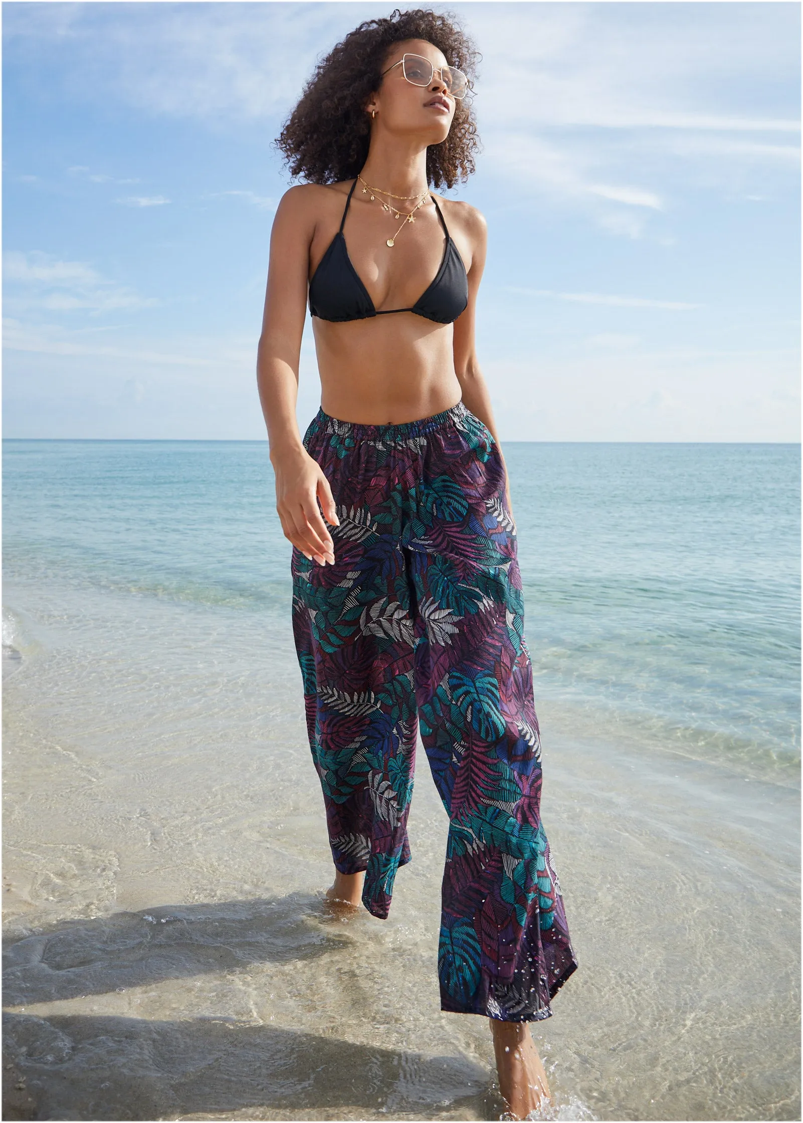 Palazzo Pant - Tropical Leaves sold by VENUS product image thumbnail 4