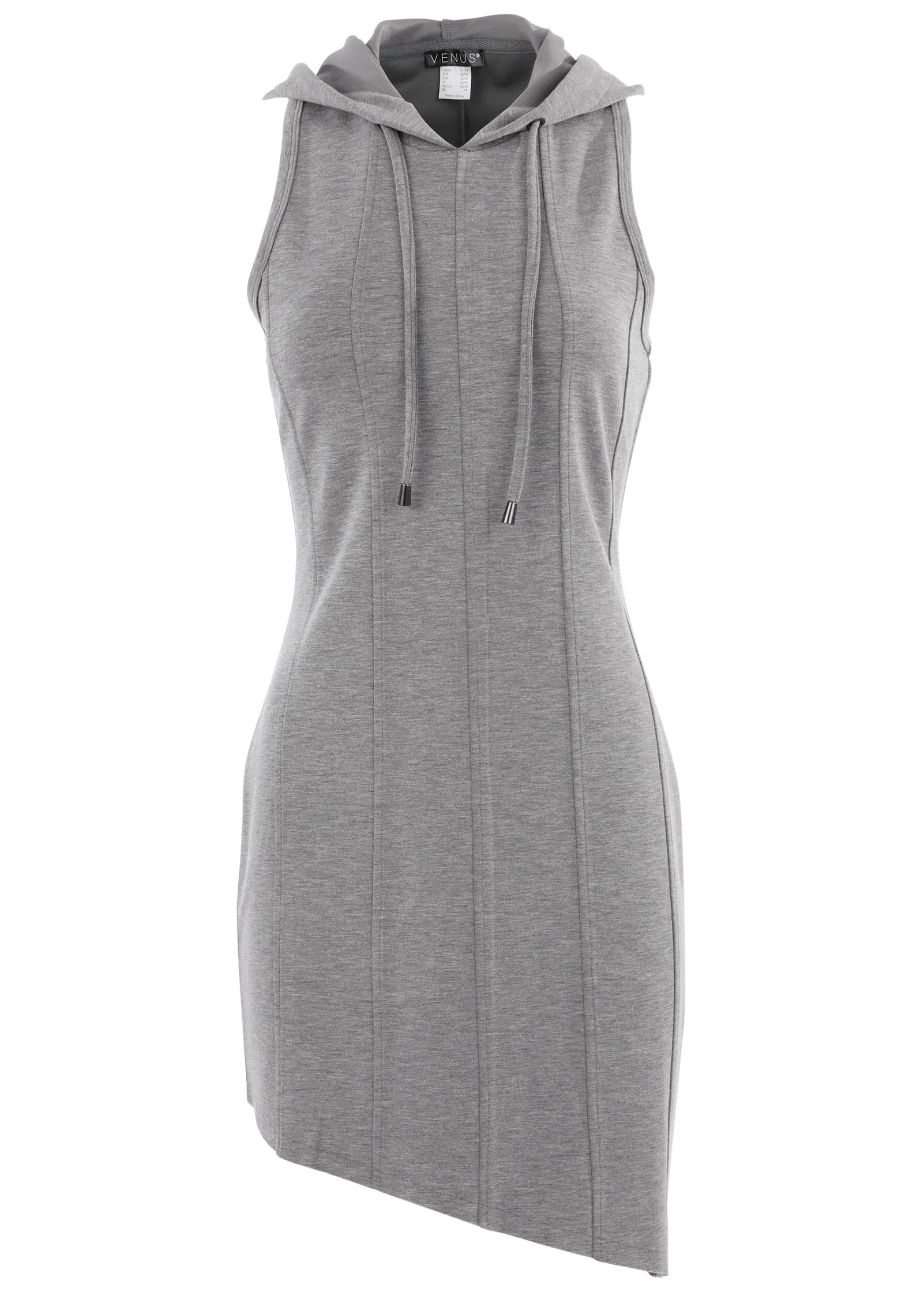 Hooded Seam Detail Dress - Medium Heather Grey sold by VENUS product image thumbnail 4