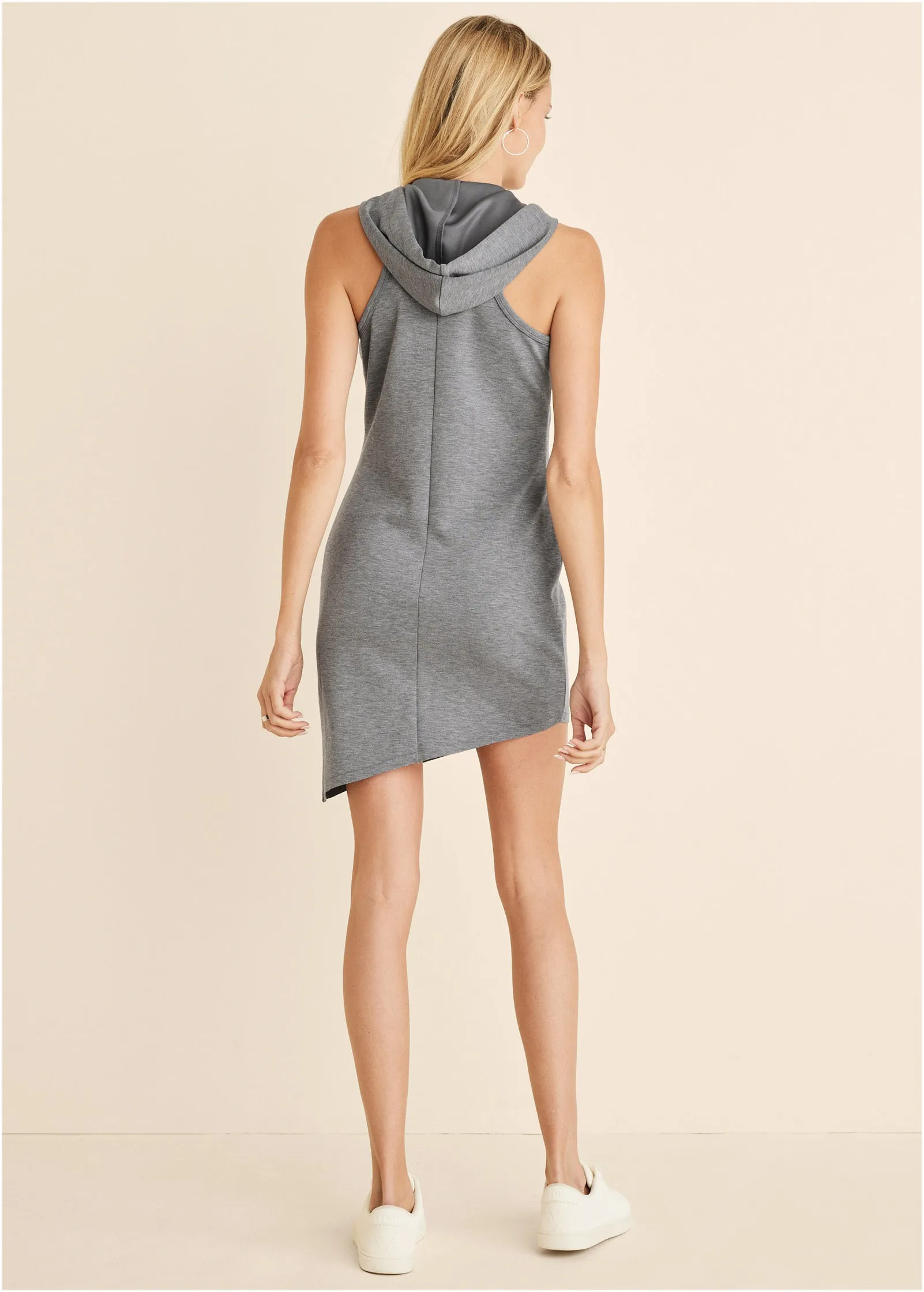 Hooded Seam Detail Dress - Medium Heather Grey sold by VENUS product image thumbnail 2