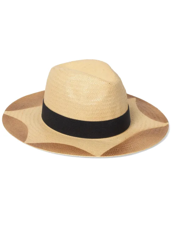 Wide Brim Straw Hat - Natural Multi sold by VENUS