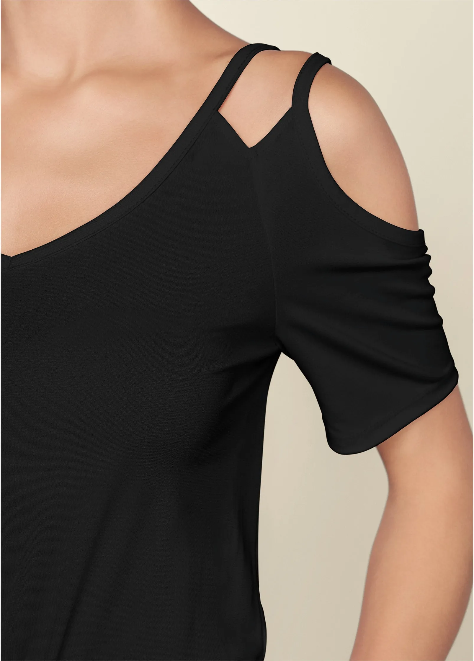 Cold-Shoulder Jumpsuit - Black sold by VENUS product image thumbnail 3