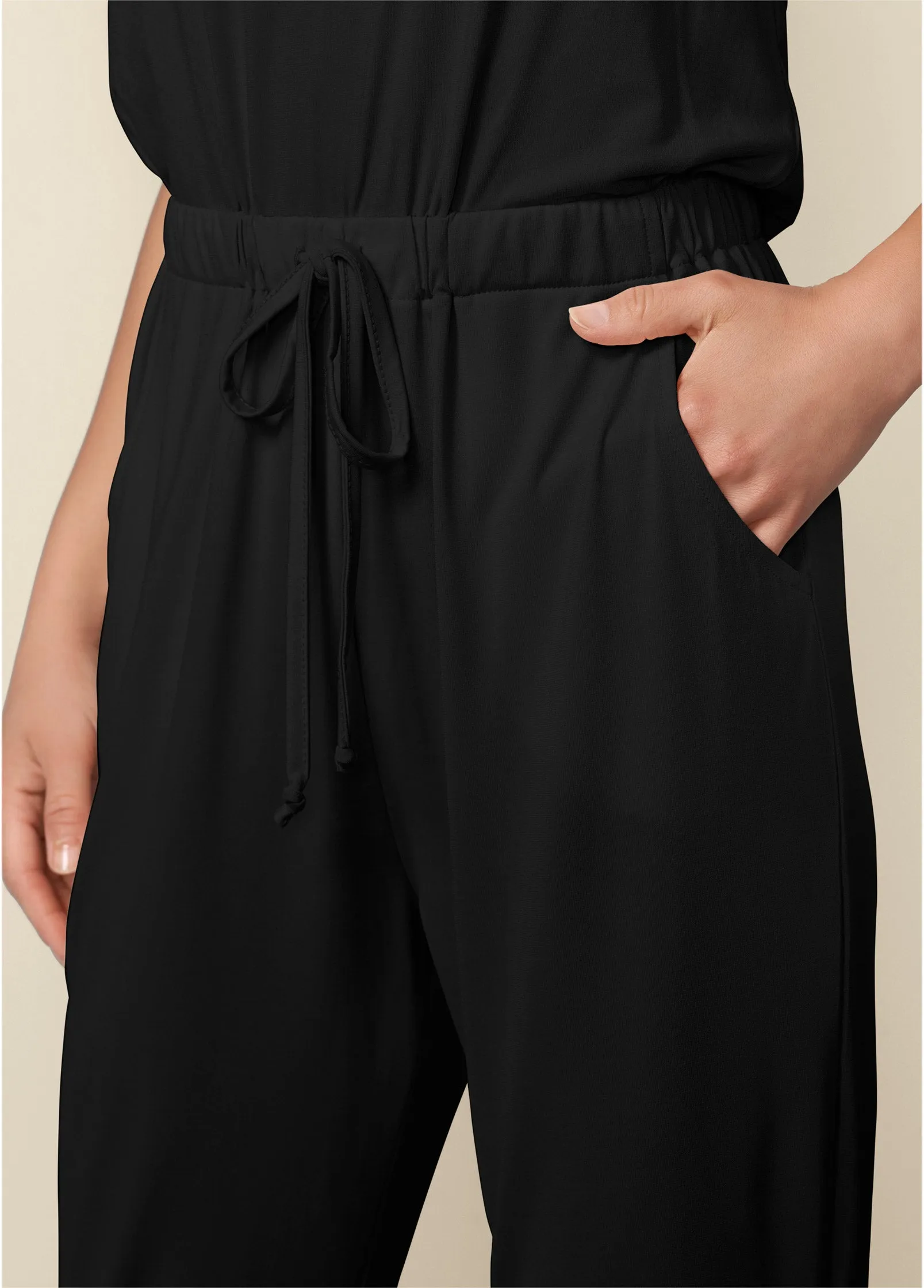Cold-Shoulder Jumpsuit - Black sold by VENUS product image thumbnail 4