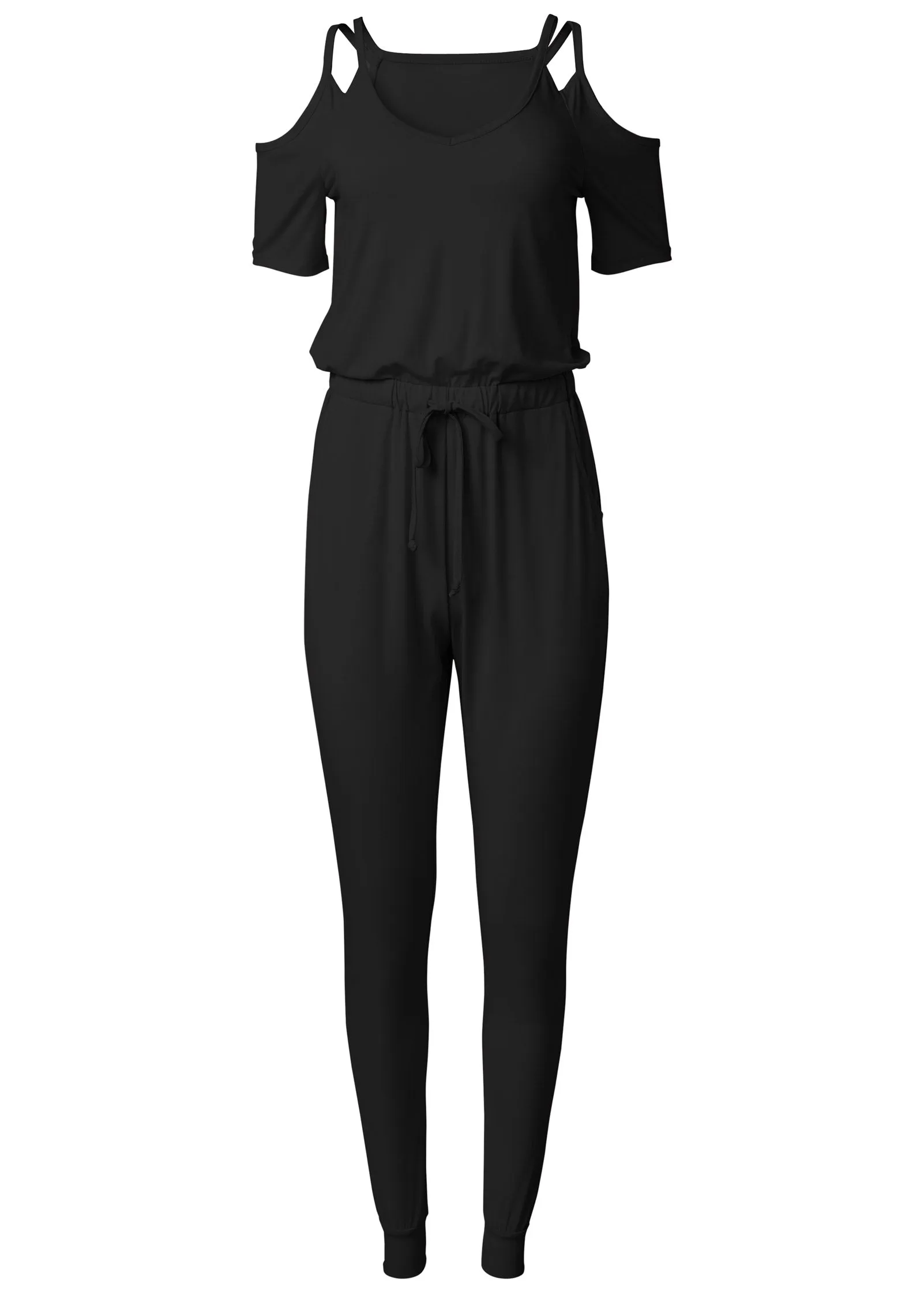 Cold-Shoulder Jumpsuit - Black sold by VENUS product image thumbnail 5