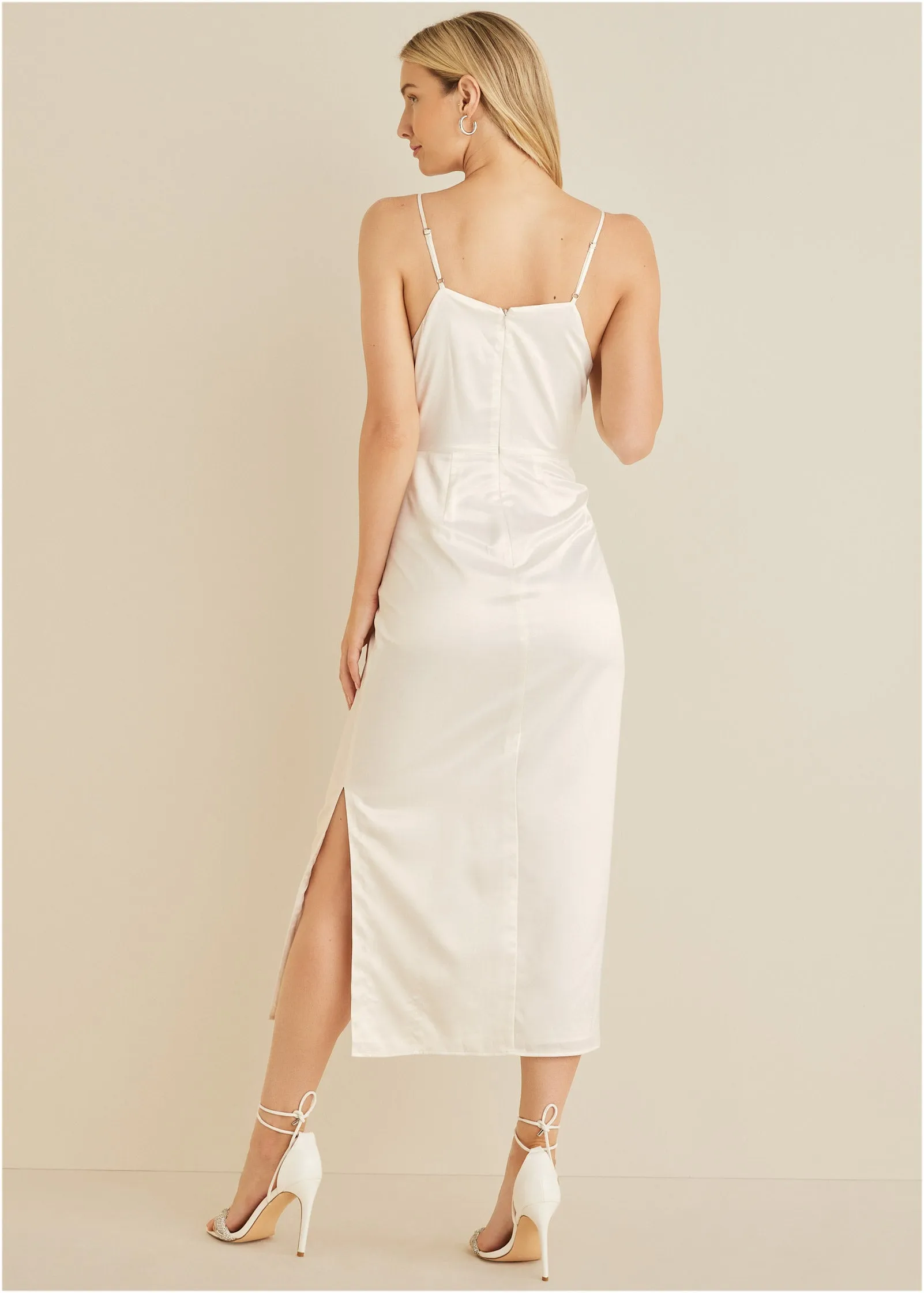 Cowl Neck Slip Dress - Off White sold by VENUS product image thumbnail 2