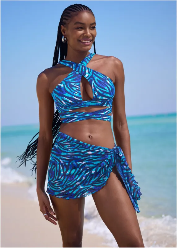 Mesh Wrap Skirt - Sea Bliss sold by VENUS