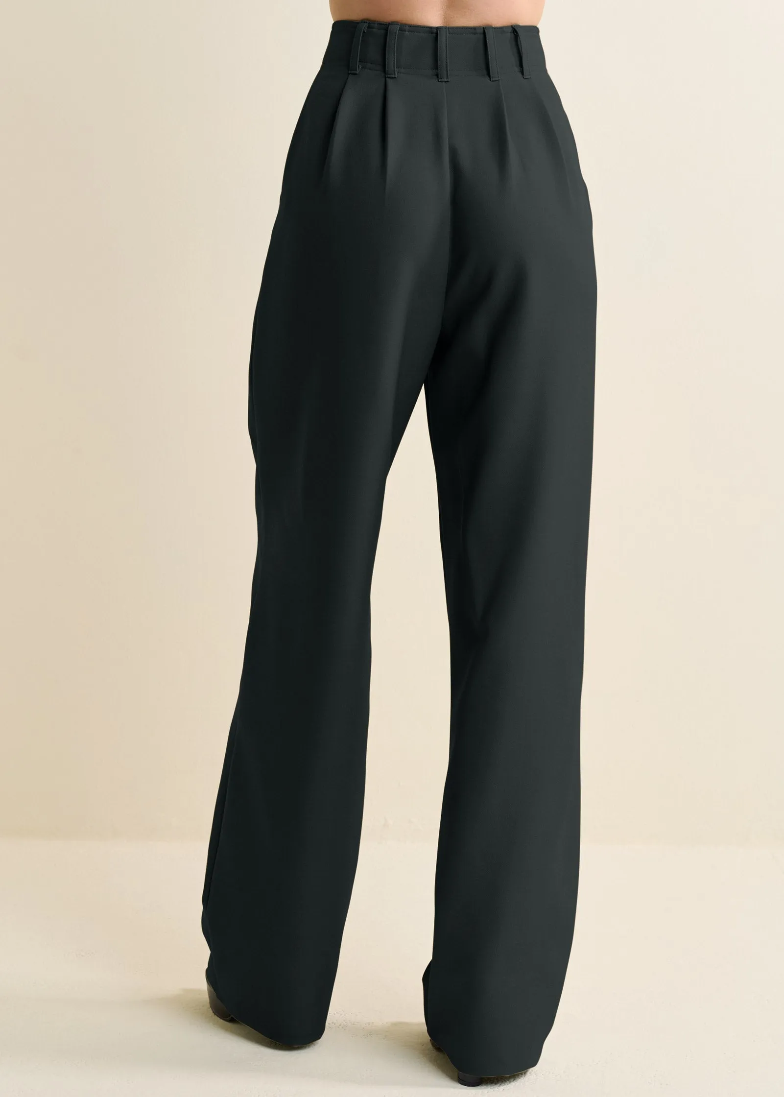 High-Rise Wide-Leg Trousers - Black sold by VENUS product image thumbnail 2