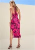 Floral Halter Bodycon Dress - Pink Multi sold by VENUS