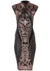 Sequin Midi Dress  - Black Multi sold by VENUS